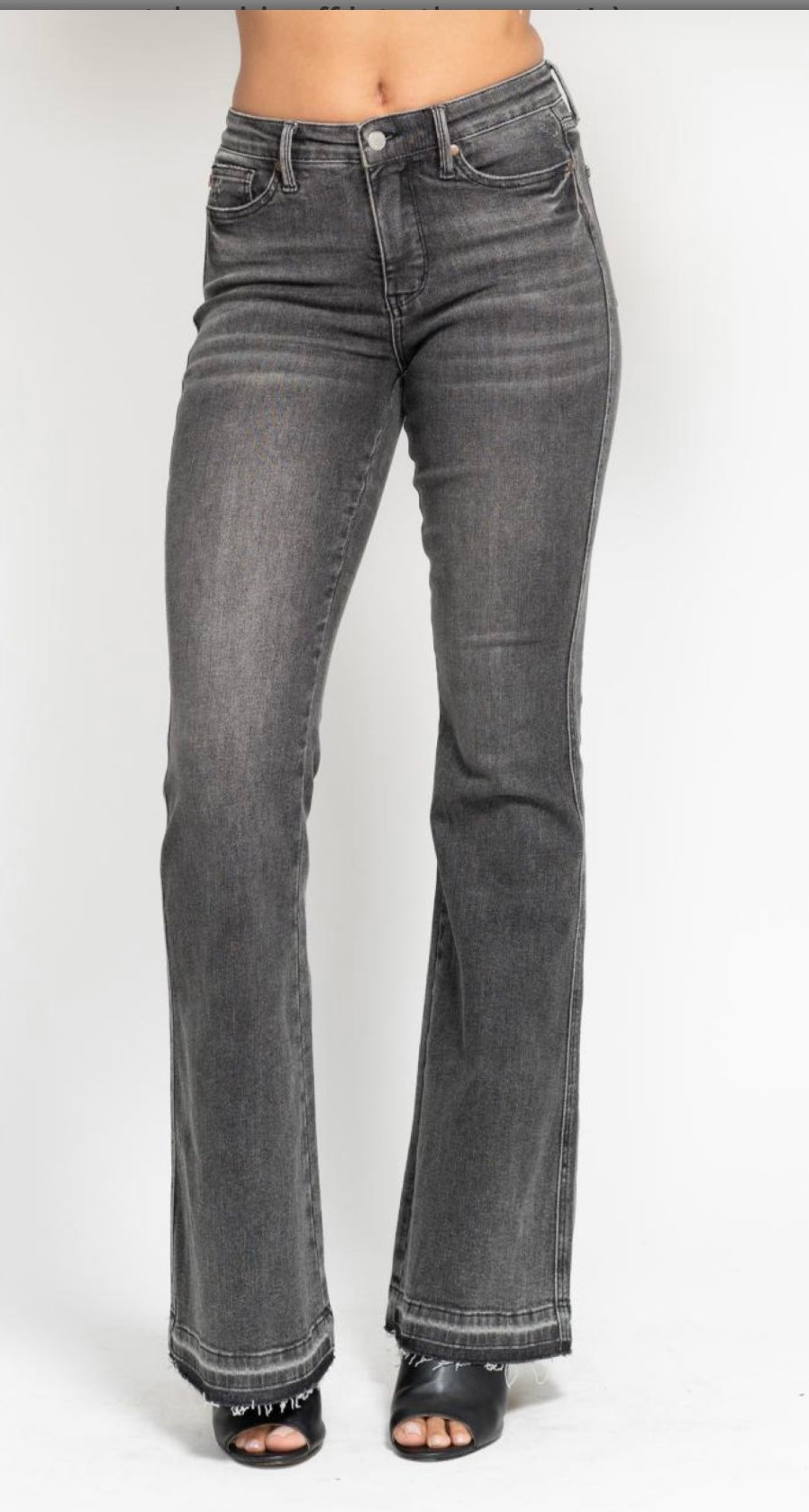 88880 Judy Blue Flare Grey tummy Control Judy Blue Jeans