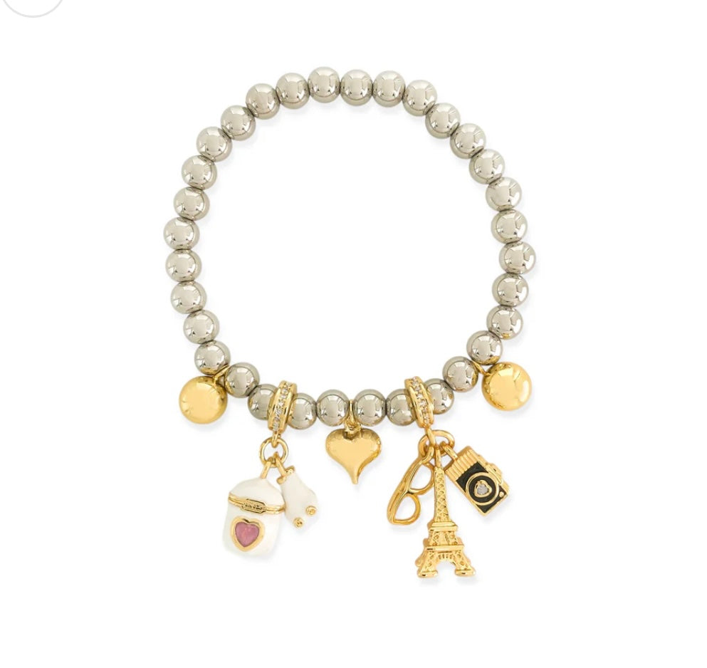 B3B022 stretch charm bracelet