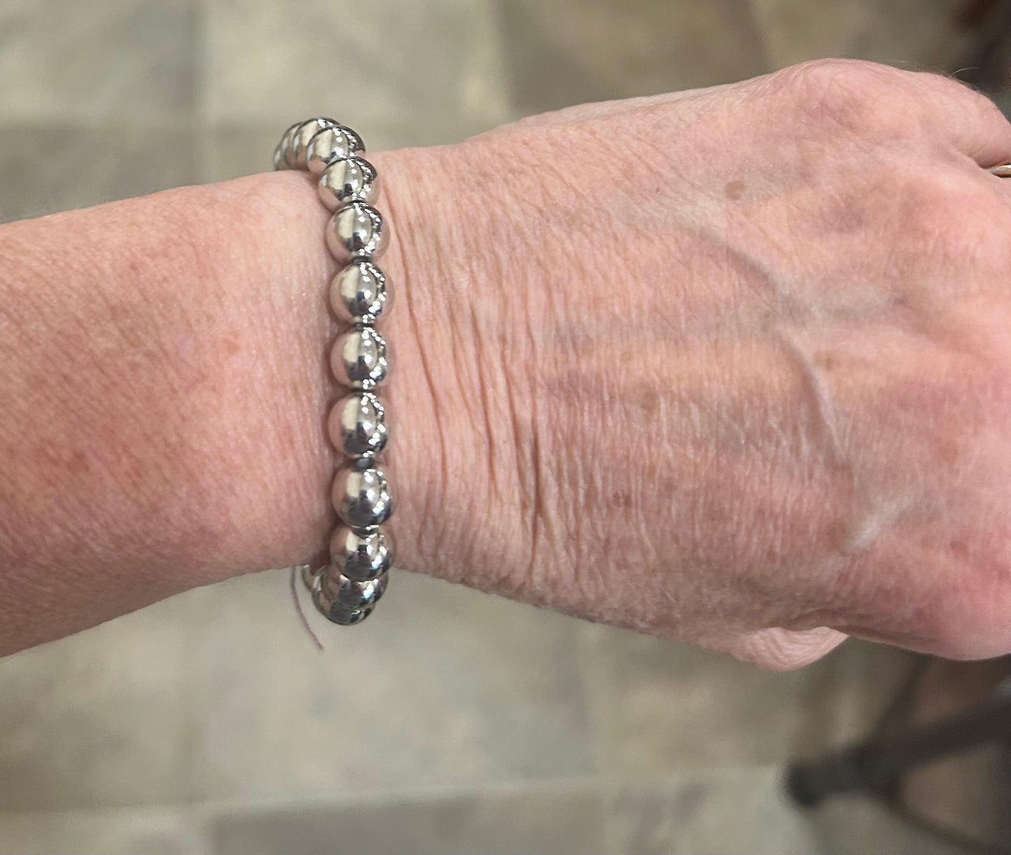 Silver Ball Stretch Bracelet BJ6647