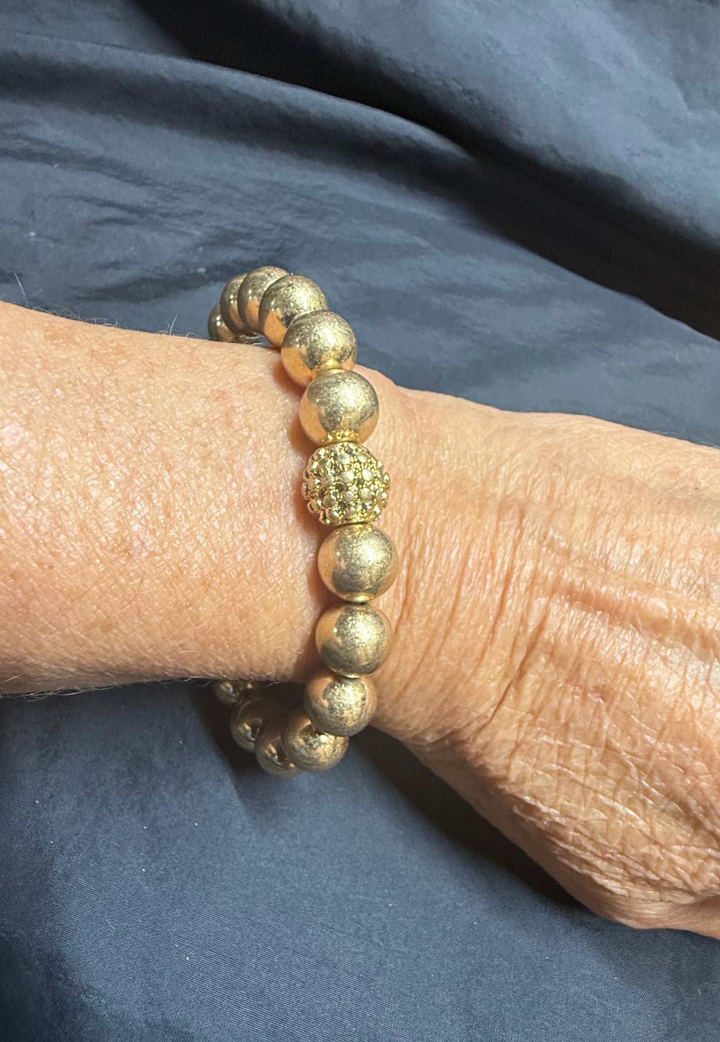 Large Matte Gold Ball Bracelet (PB116) – La Tour Salon of Paris