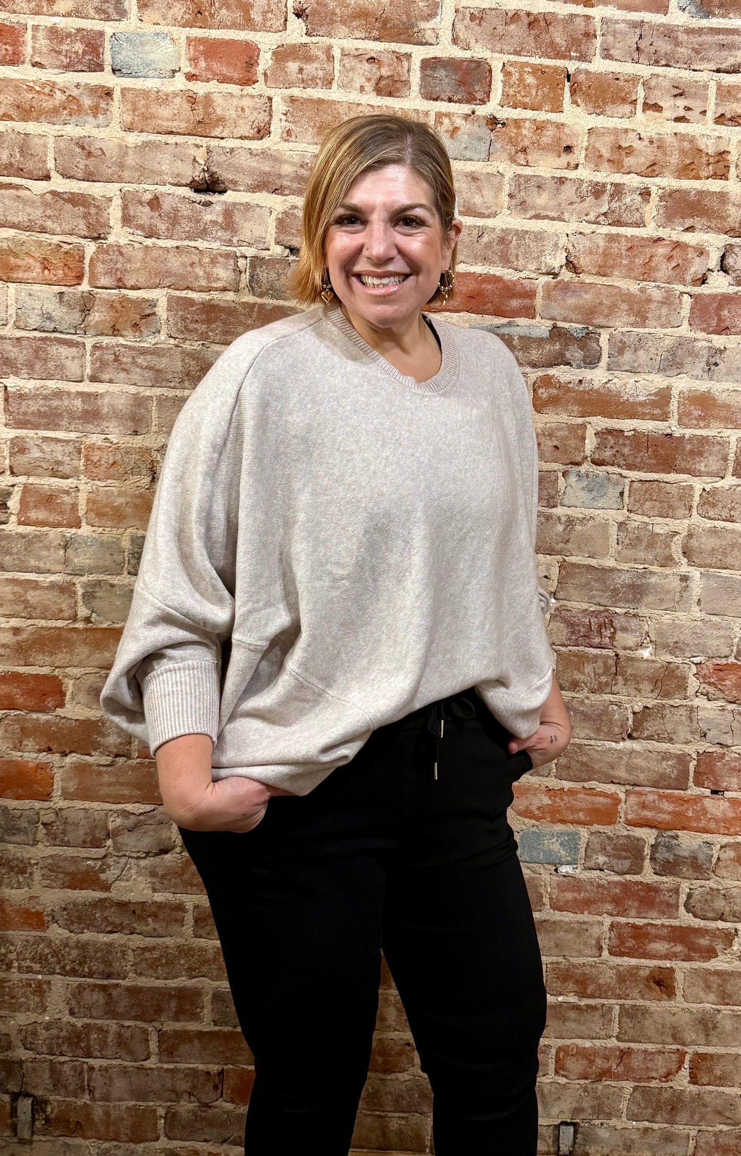 Batwing Sweater – Cream – La Tour Salon of Paris