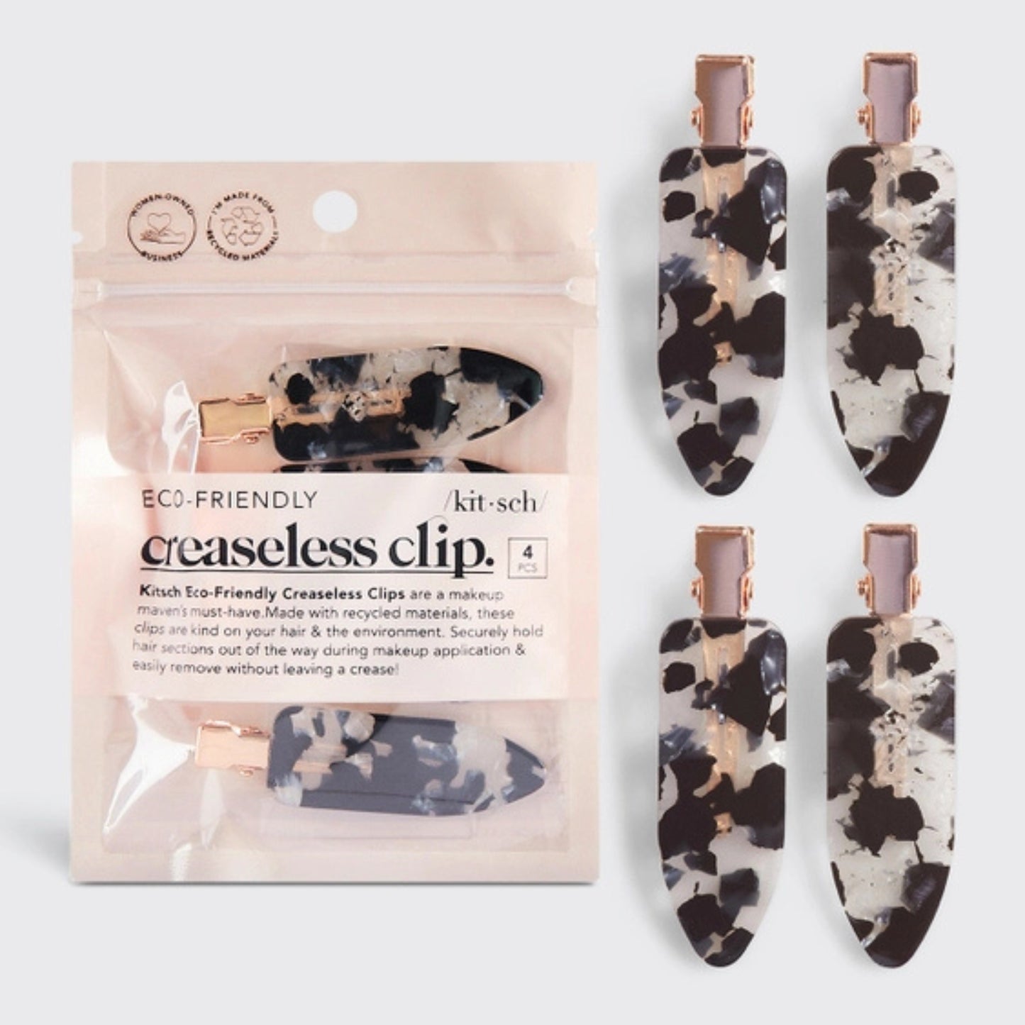Kitsch Eco-Friendly Creaseless Hair Clips – Leopard