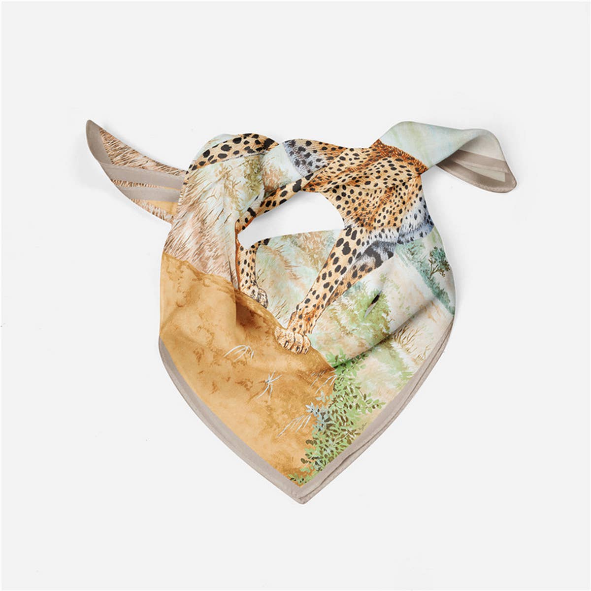 Cheetah Print Fashion Square Scarf