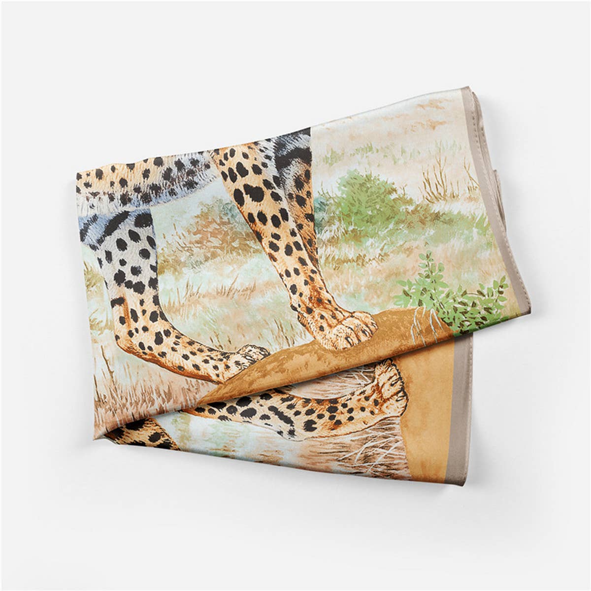 Cheetah Print Fashion Square Scarf