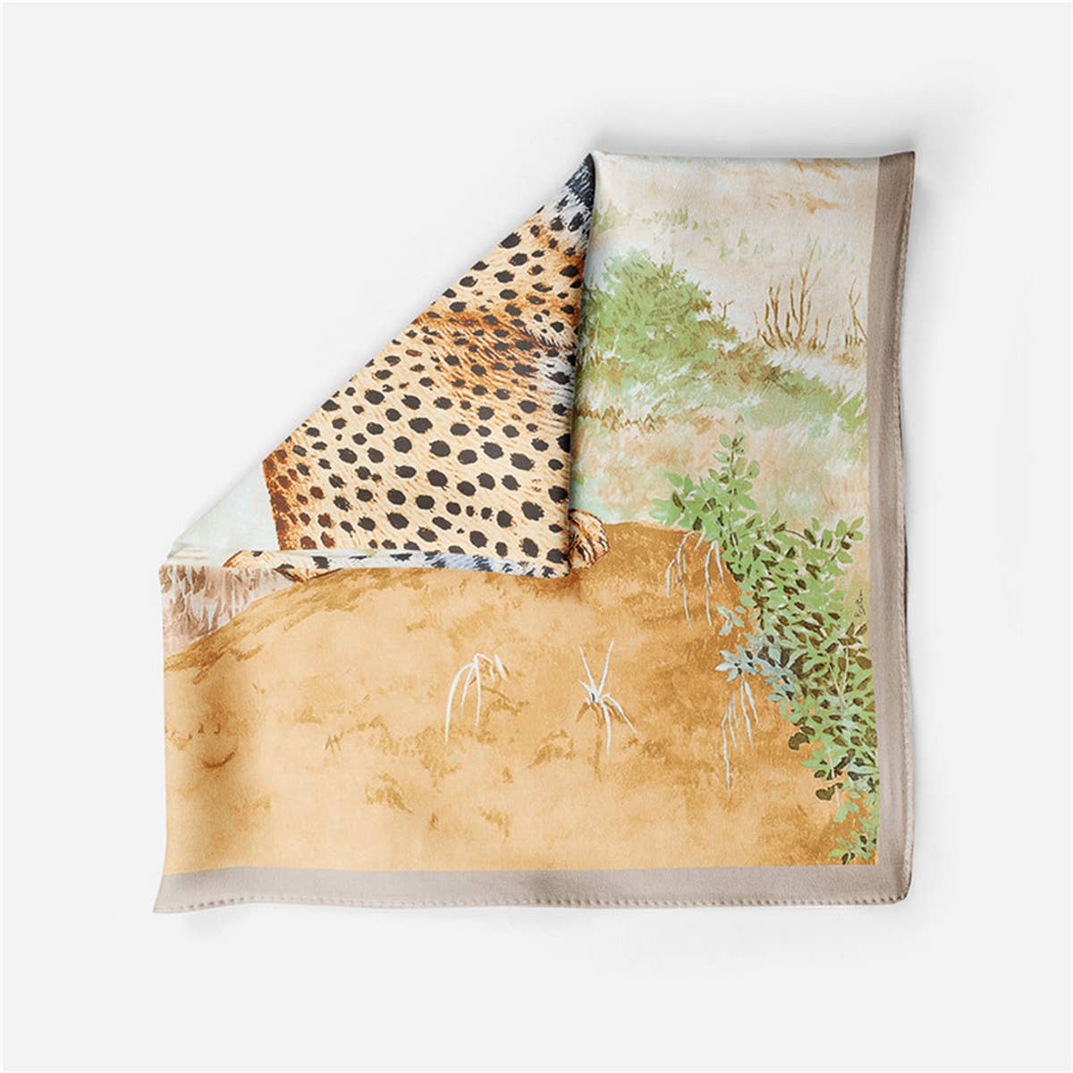 Cheetah Print Fashion Square Scarf