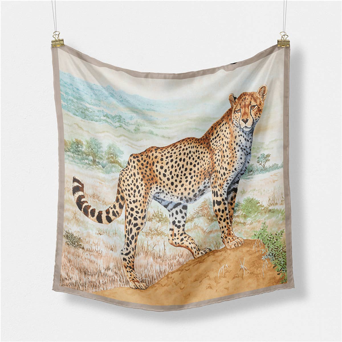 Cheetah Print Fashion Square Scarf