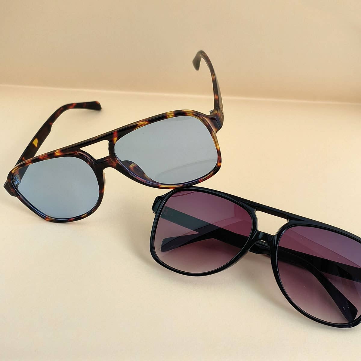 Vintage Double Bridge Aviator Sunglasses