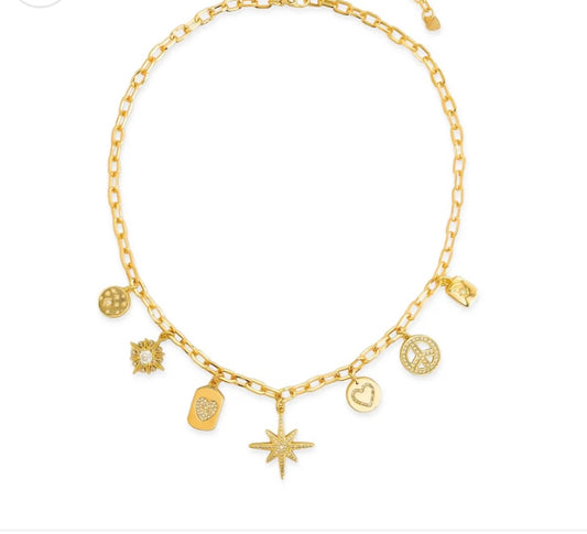 Gold Charm Bracelet OMG BLINGS AN065