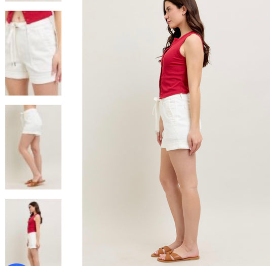 Judy Blue White Shorts 150339