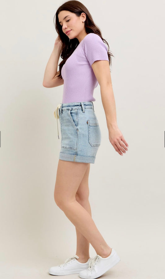 Judy Blue Cuff Jogger Shorts 150344