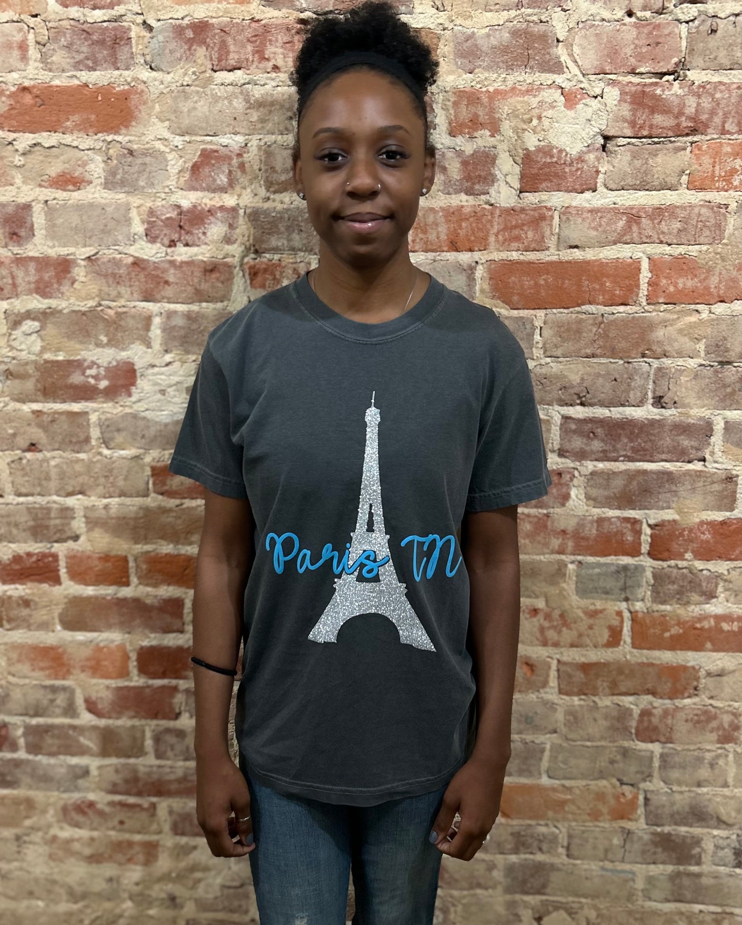 Silver Eiffel Tower Paris tn. T Shirt