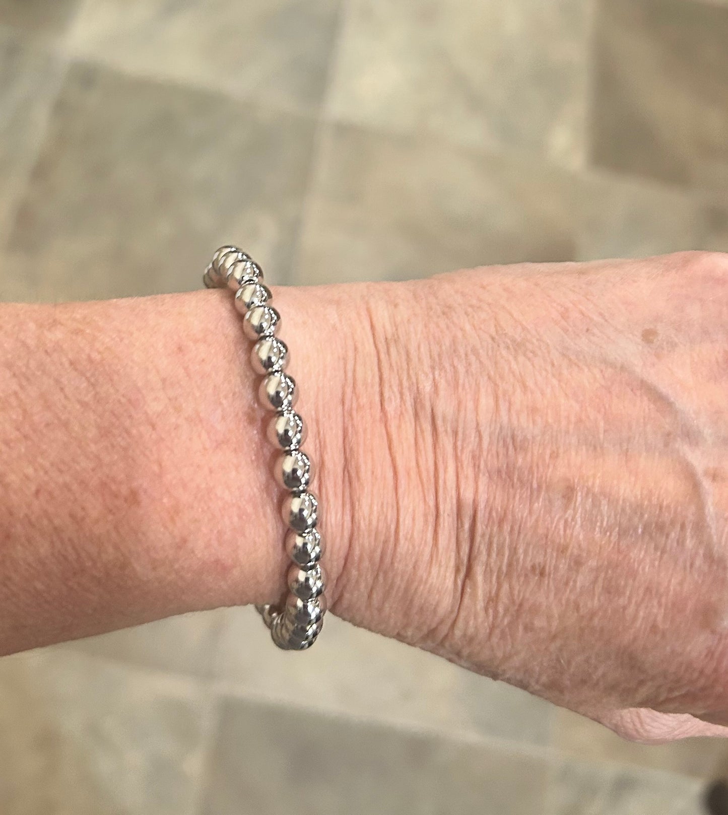 Silver Ball Stretch Bracelet BJ6647