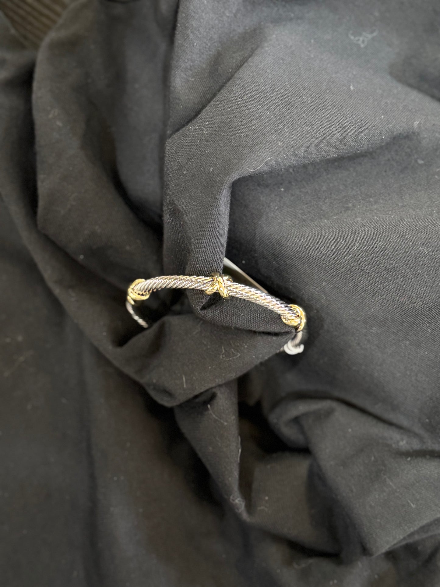 . Designer-Inspired Two-Tone Cable Bracelet 24148 – La Tour Salon of Paris