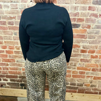 Black Zip-Up Cardigan – La Tour Salon of Paris