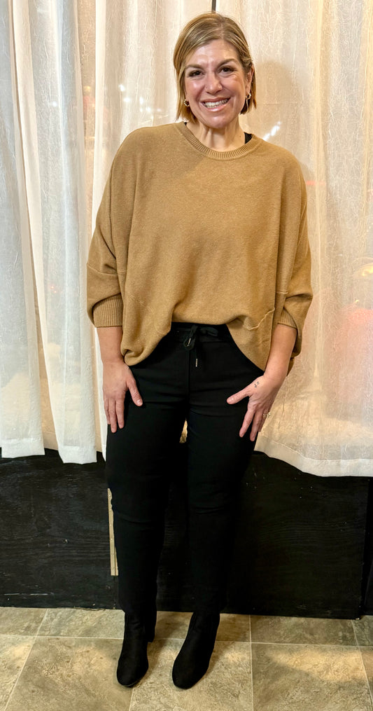 Batwing Sweater – Camel- La Tour Salon of Paris