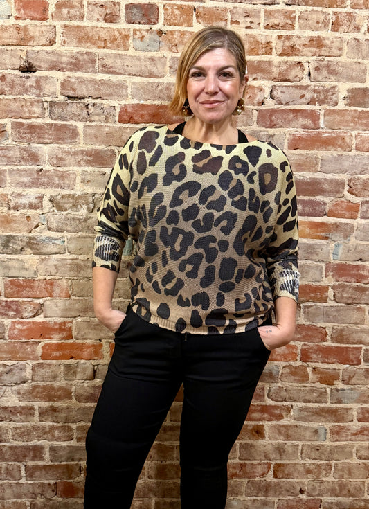 Leopard Print Sweater LV50 – La Tour Salon of Paris