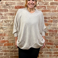 Batwing Sweater –  Cream –  La Tour Salon of Paris