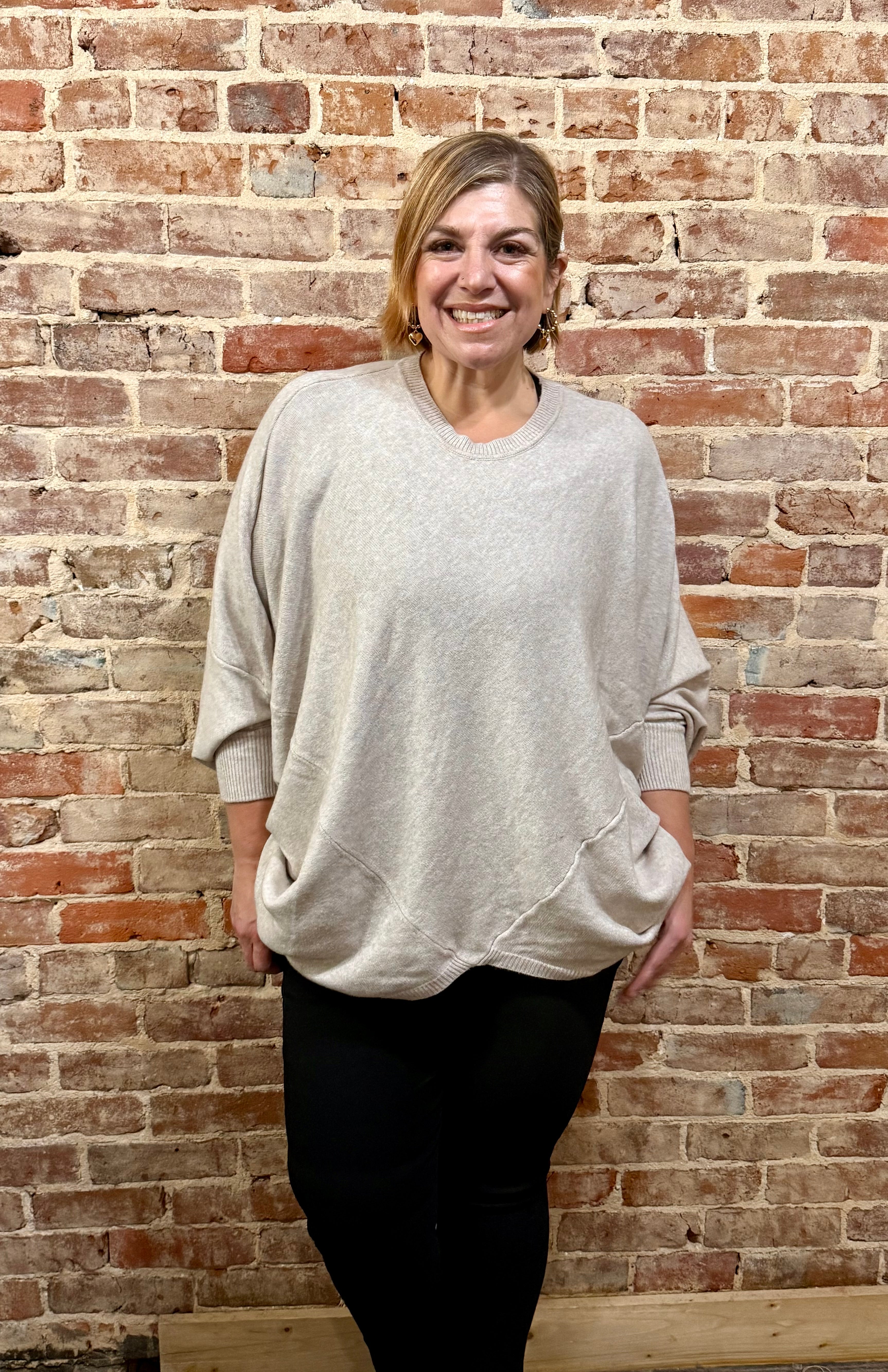 Batwing Sweater –  Cream –  La Tour Salon of Paris