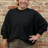 Batwing Sweater –  Black- La Tour Salon of Paris