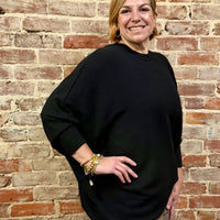 Batwing Sweater –  Black- La Tour Salon of Paris