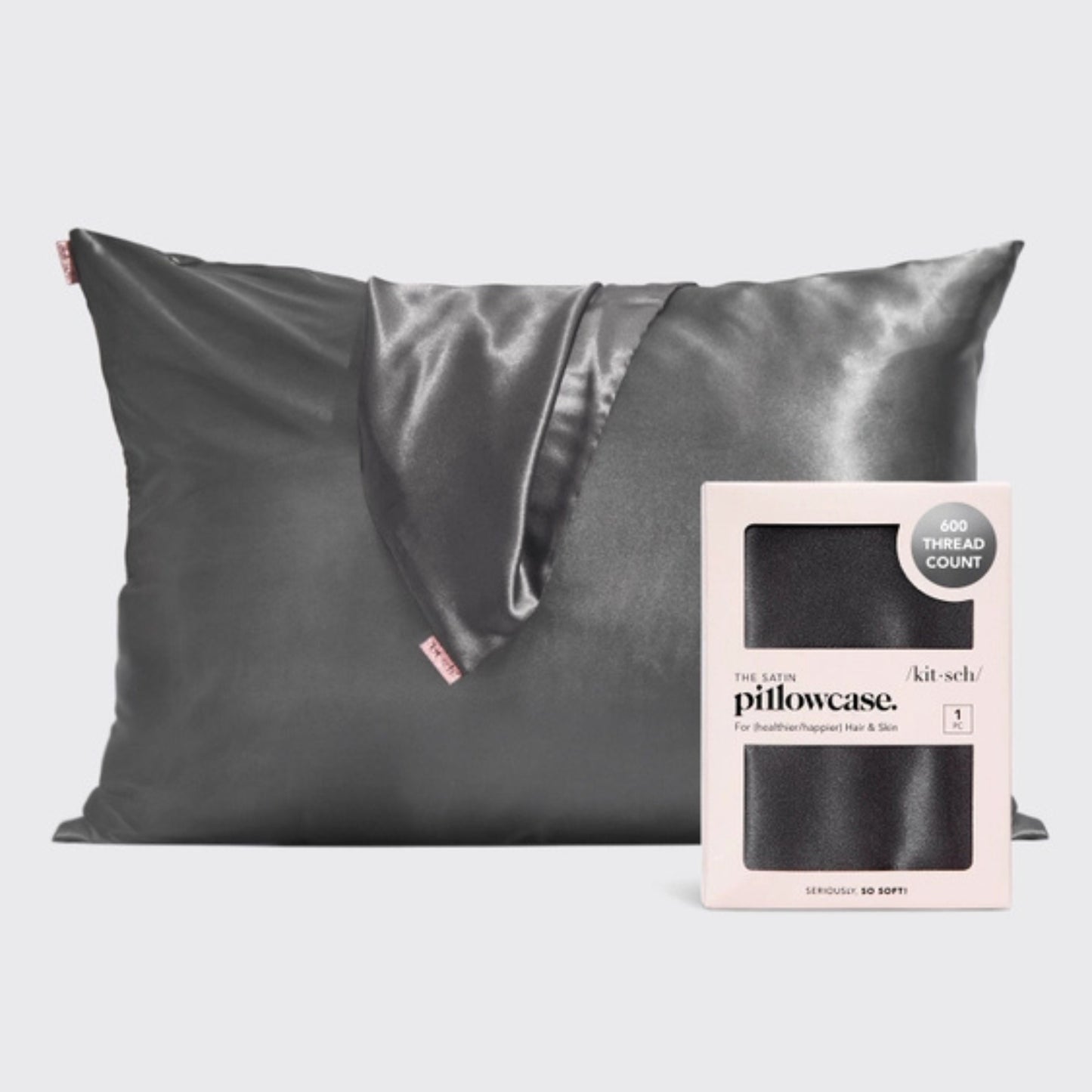 Kitsch Satin Pillowcase – Grey