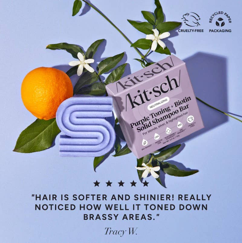 Purple Toning Shampoo Bar for Color-Treated & Grey Hair
