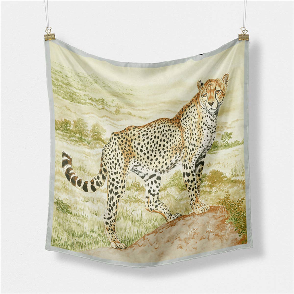 Cheetah Print Fashion Square Scarf