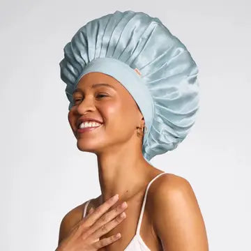 Kitsch Oversized Satin Sleep Bonnet – Hazel Blue
