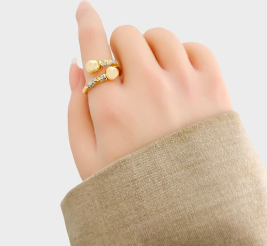 LRN368 Two Toned Ring